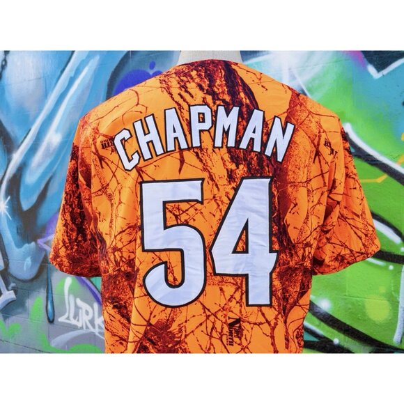 CINCINNATI REDS MLB Vintage Baseball Jersey Size Large- Camo (Aroldis Chapman) - Picture 3 of 9